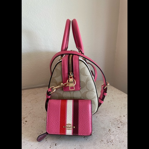 New Coach Rowan Satchel In Colorblock and Wallet - Picture 3 of 15